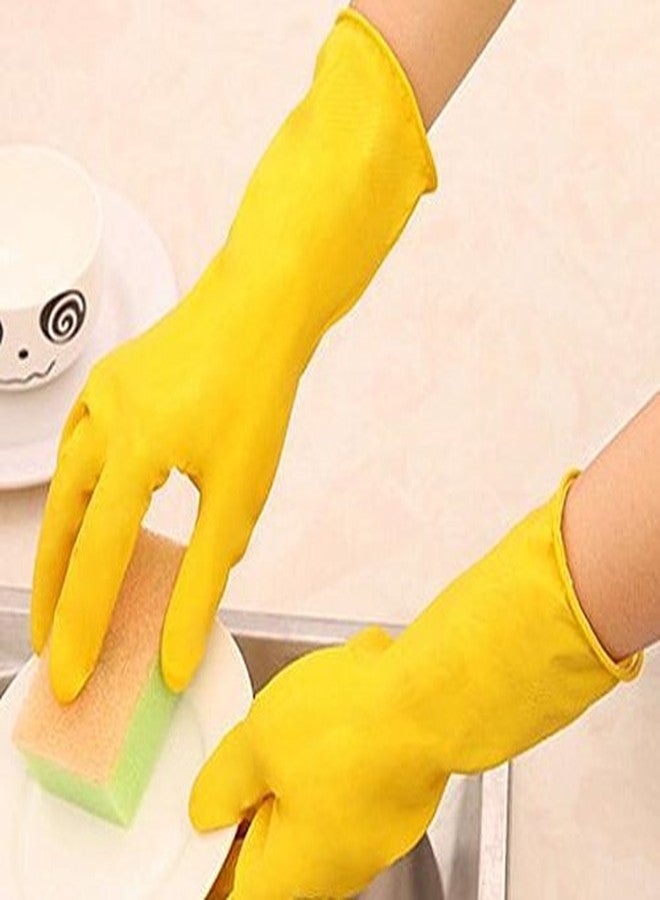 SCHOFIC [PACK OF 2 Reusable Rubber Household Cleaning Hand Gloves - Image 2